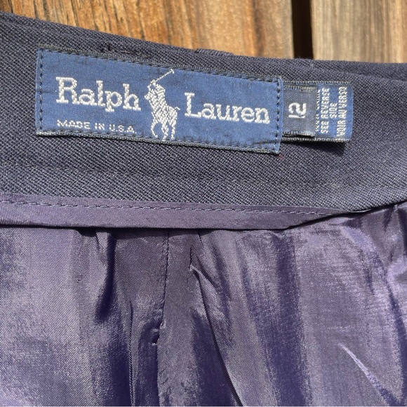 Ralph Lauren Navy Blue wool skirt Sz 12 made in USA 🇺🇸 - Picture 5 of 5